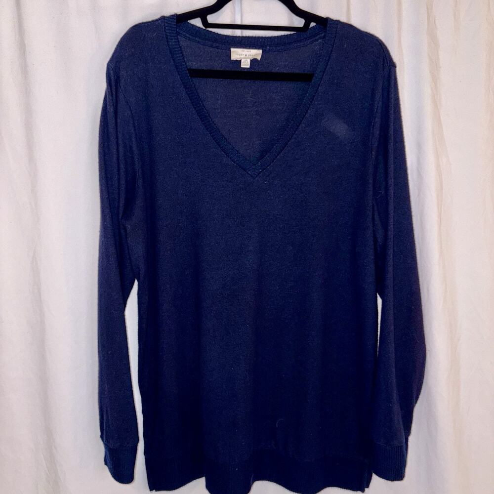 Lucky Brand Long Sleeve V-Neck Sweater Size XL